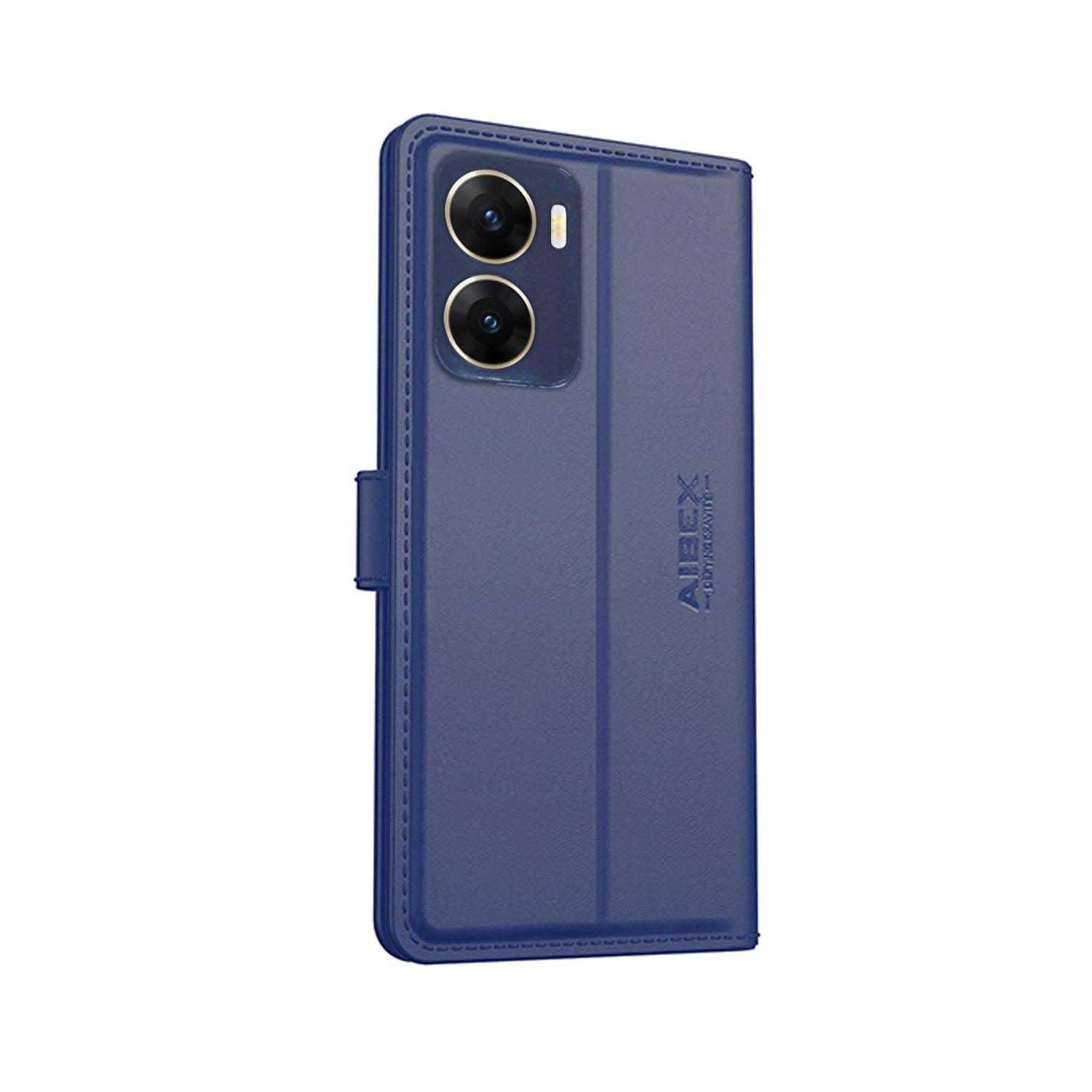 Vivo V29E 5G Aibex PU Leather Flip Cover Foldable Stand & Pocket Magnetic Closure - Aibex